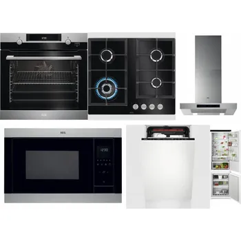 Set domácích spotřebičů AEG Mastery SteamBake BCK455350M + AEG Mastery SpeedBurner HKB64420NB + AEG Mastery DBB5660HM + AEG Mastery MSB2547D-M + AEG Mastery MaxiFlex FSE73507P + AEG TSC6M181ES