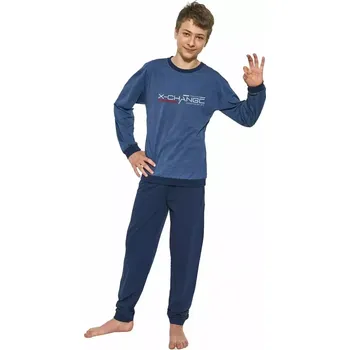 Chlapecké pyžamo Chlapecké pyžamo Cornette Fun&Young Street Wear Jeans velikost 164
