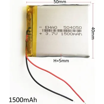 Akumulátor 3.7V 1500mAh 504050 Lithium Polymer LiPo Rechargeable Battery For Mp3 MP4 MP5 DVD PAD mobile bluetooth tablet pc