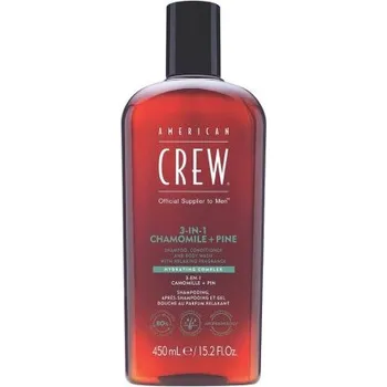 Šampon American Crew 3v1 Chamomile + Pine - Šampon, kondicionér a tělový gel 450 ml