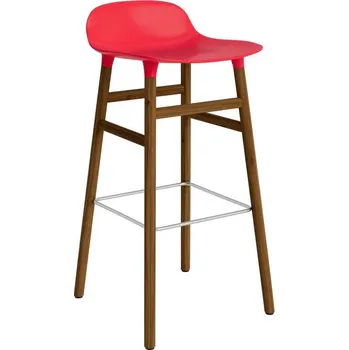 Barová židle Normann Copenhagen Barová židle Form 75 cm, bright red/walnut