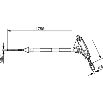 Lanko parkovací brzdy Tažné lanko, parkovací brzda BOSCH 1 987 477 870