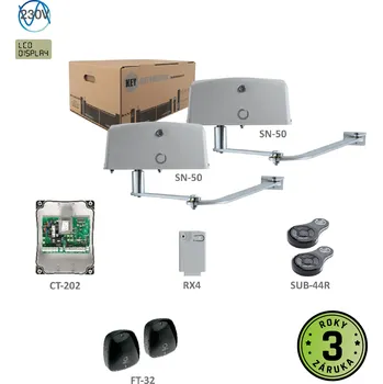 Pohon brány Key Automation S.r.l. MEWAKIT3 sada pohonů pro dvoukřídlou bránu do 4m/křídlo
