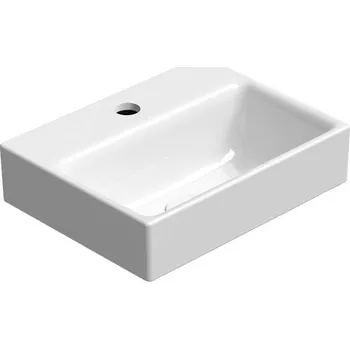 Umyvadlo NUBES keramické umyvadlo 36x28cm, rektifikovaná verze, bílá ExtraGlaze