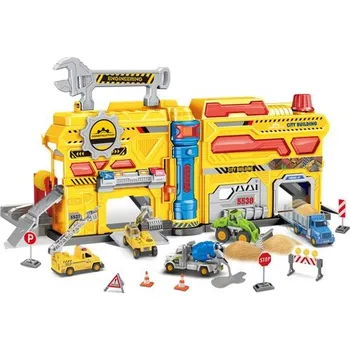 autíčko Stavební stanice přenosná 55x20x25 cm, Wiky Vehicles, W029320