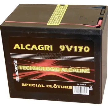 Ohradník Alkalická baterie ALCAGRI 9 V 170 Ah pro elektrický ohradník