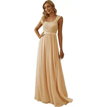 Dámské šaty Ever Pretty večerní a společenské šaty EP7704-5 béžová XL