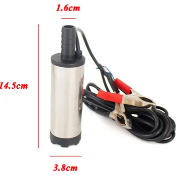 Palivové čerpadlo 12V 24V DC elektrické ponorné čerpadlo pro čerpání nafty, čerpadlo na přečerpávání paliva, pouzdro z nerezu, 12L / min, 12 24 voltů