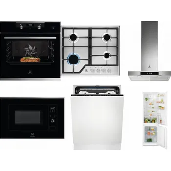 Set domácích spotřebičů ELECTROLUX KODEC75X2 + ELECTROLUX KGS6426SX + ELECTROLUX LFT426X + ELECTROLUX LMS2203EMX + ELECTROLUX EEM69410L + ELECTROLUX LND5FE18S