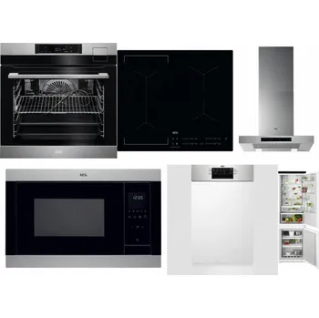 Set domácích spotřebičů AEG BSK792380M + AEG Mastery Bridge IKE64441IB + AEG Mastery DBB5660HM + AEG Mastery MSB2547D-M + AEG Mastery MaxiFlex FEE73517PM + AEG TSC6M181ES