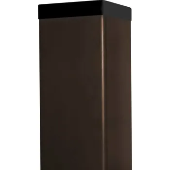 Plotový sloupek Sloupek čtyřhranný Damiplast®; 60x60/1,5; Hnědý Výška (mm): 1800