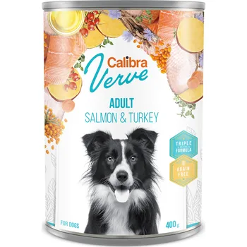 Krmivo pro psa Calibra Dog Verve konz. GF Adult Salmon & Turkey 400 g (min. odběr 12 ks)