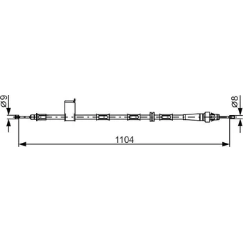 Lanko parkovací brzdy Tažné lanko, parkovací brzda BOSCH 1 987 482 364