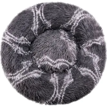 Pelíšek pro psa Nadýchaný pelíšek pro domácí mazlíčky - kulatý, s mramorovým vzorem Barva: 10 šedá, Velikost: 70 cm