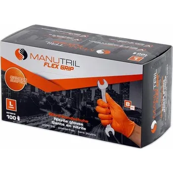 Pracovní rukavice Nitrilové rukavice, odolné, oranžové, vel. XL