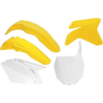 RACETECH kompletní plasty SUZUKI RMZ 450 05-06, barva OEM bílá žlutá (tabulka) (SU404E999)