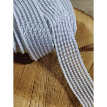 Textilní guma Prošívací pruženka šíře 25 mm barva bílá