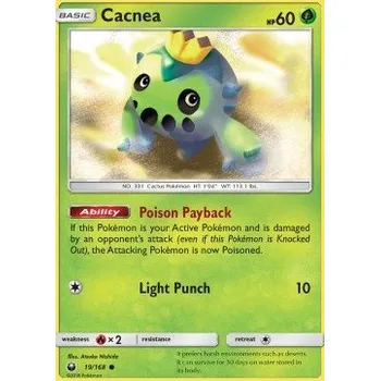 Volný čas Pokémon CES 019/168 Cacnea - Celestial Storm Stav: Excellent, Verze: NORMAL