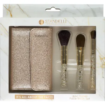 Kosmetický štětec Standelli professional Luxusní set kosmetických štětců + zlaté pouzdro ZDARMA 4 ks