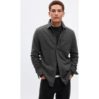 Pánská košile GAP Flanelová košile - Pánské GAP šedá 2502716