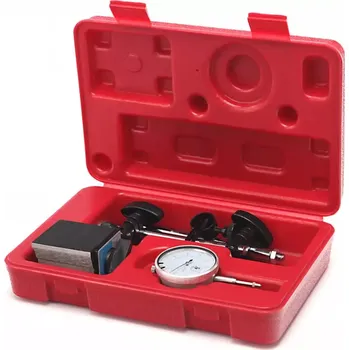 Magnetický stojánek a odchylkoměr (úchylkoměr) analogový číselníkový metrický, 0.01 mm - sada (TrueTech)
