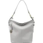 Střední/velká kožená šedá kabelka na rameno i crossbody Gregorio 1714