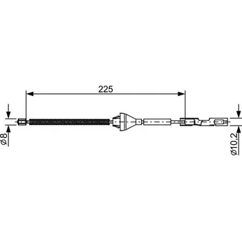Lanko parkovací brzdy Tažné lanko, parkovací brzda BOSCH 1 987 482 705
