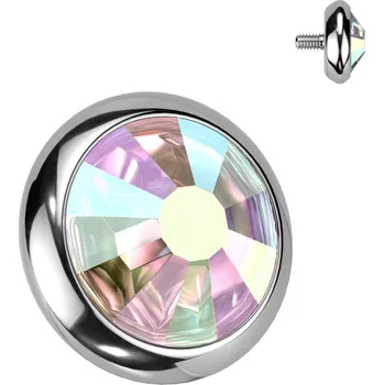 Piercing Šperky4U Náhradní kamínek k dermálu TITAN, závit 1,6 mm, 4mm - TIT1078-04AB