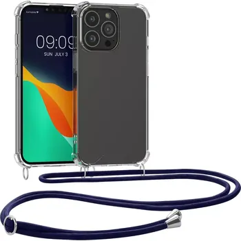 Pouzdro na mobilní telefon Pevné silikonové pouzdro kwmobile Crossbody na mobil Apple iPhone 13 Pro s popruhem - čiré (Silikonový kryt či obal s popruhem kwmobile Crossbodyna mobil Apple iPhone 13 Pro čiré)