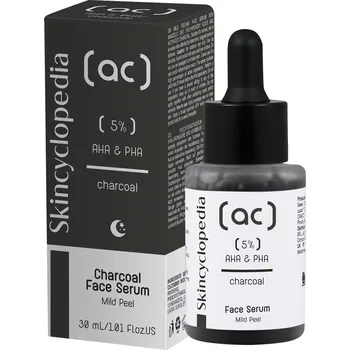 Pleťové sérum Skincyclopedia Exfoliační noční sérum s 5% kyselinou mandlovou a aktivním uhlím 30 ml