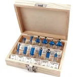 12 dílná sada fréz na dřevo, dřík 8 mm (TrueTech)