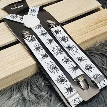 Kšandy Elastické kšandy s potiskem - pavučina