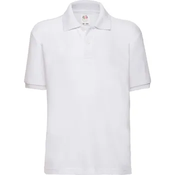 Dětské tričko 65/35 Polo 634170 65/35 170g/180g Fruit of the Loom bílá 2467411