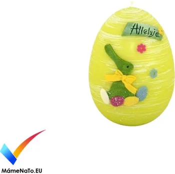 Svíčka Vajíčko 100x140 Alleluja zelená svíčka