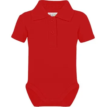 Link Kids Wear Dětské body s límečkem X947 Red 62-68
