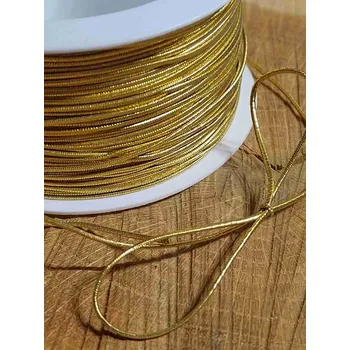 Textilie Kulatá pruženka lurexová Ø1 mm barva zlatá