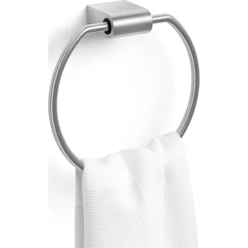 Držák na ručník Kulatý závěsný věšák na ručník nerezový broušený ZACK