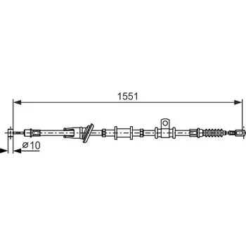 Lanko parkovací brzdy Tažné lanko, parkovací brzda BOSCH 1 987 482 400