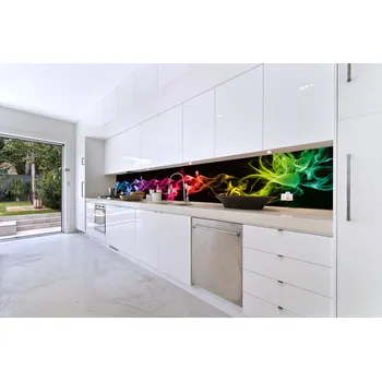 Tapeta DIMEX | Fototapeta do kuchyně Černý kouř KI-420-081 | 420 x 60 cm | vícebarevná, černá + Samolepicí fototapeta za kuchyňskou linku DIMEX Černý kouř v šíři 420 cm