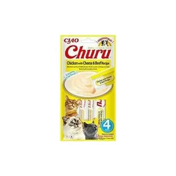 Krmivo pro kočku Churu Cat Chicken with Beef & Cheese Recipe 4x14g