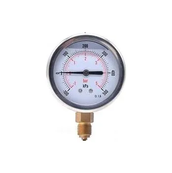 INAIRCOM Manometr glycerinový spodní vývod 100mm G1/2" 0-25bar