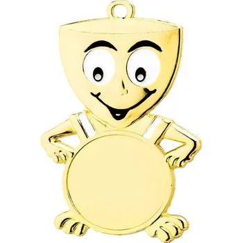 Medaile zlatá smajlík - obličej D42A/G