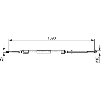 Lanko parkovací brzdy Tažné lanko, parkovací brzda BOSCH 1 987 477 949