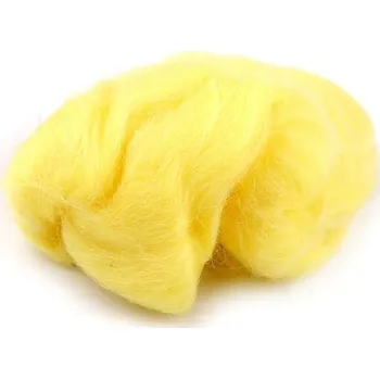 Jehla na filcování Ovčí rouno 5 g česané - 3 žlutá světlá