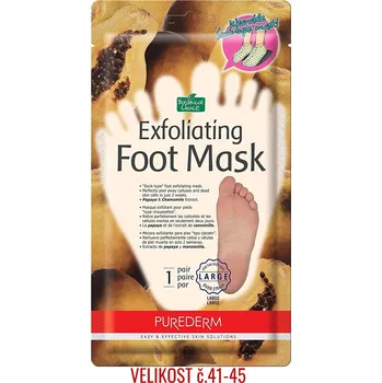 Kosmetika na nohy Purederm Samoslupovací zábal na nohy, 1 pár ponožek