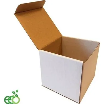 Obalový materiál Krabička bílo hnědá 100x100x100mm, 3VVL
