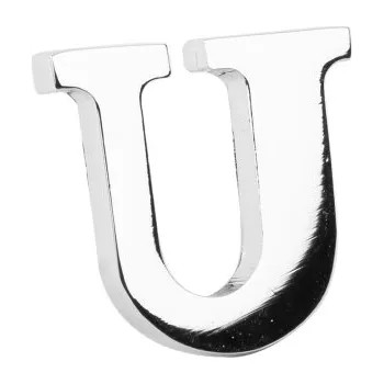 Brož Bubibubi Brož do klopy stříbrné písmeno U