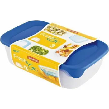 Dóza na potraviny Sada lednicových nádob Curver Fresh & Go, 3 ks.
