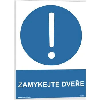Zamykejte dveře Samolepka 148 x 210 mm (A5) tl. 0.1 mm - Kód: 06434