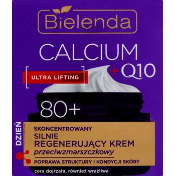 Pleťový krém Bielenda Calcium+Q15 protivráskový, silně regenerační krém na obličej 80+ denně, 50 ml